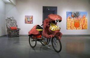 12th Annual Open Call Exhibition, "Trump THIS!", installation view at the Art Car Museum, 2017