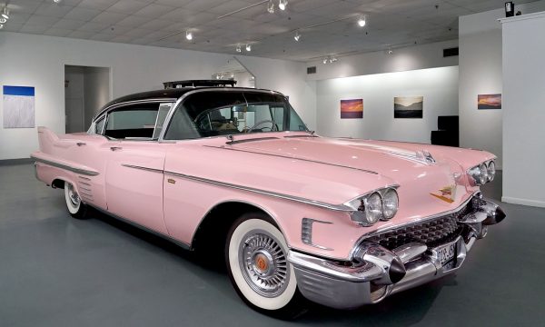 "Pink Cadillac" by Ann Harithas, FotoFest 2018, installation view Art Car Museum 2018