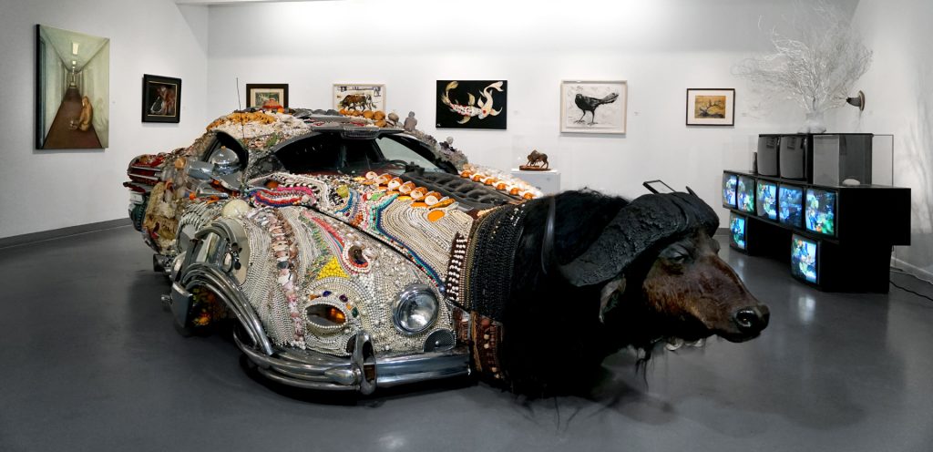 "Animals", Installation view at the Art Car Museum, 2019